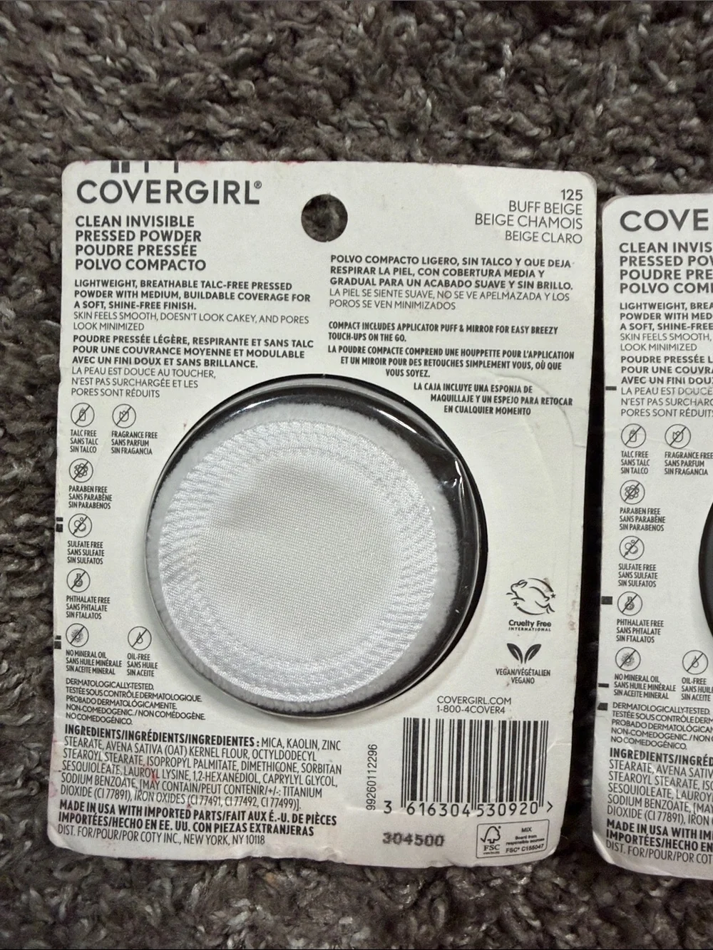 Covergirl Clean Invisible Pressed Powder - 1 per order- Buff Beige Soft Honey
